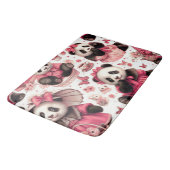 Vintages Niedliches Baby Panda Nahtlos Badematte (Schrägansicht)