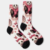 Vintages Niedliches Baby Panda Nahtlos Socken (Rechts)