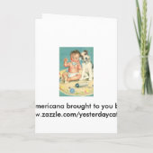 Vintages Niedliches Baby-Talk am Telefon Welpenhun Einladung (Rückseite)