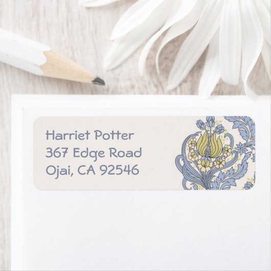 Vintages Niedliches blaues Blumenmuster (Insitu)