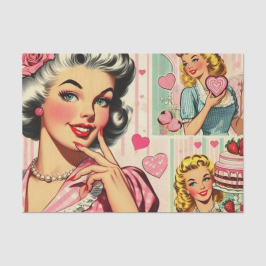 Vintages Niedliches Candy-Button Seidenpapier (Vorderseite)