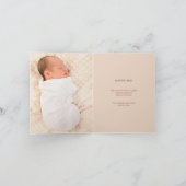 Vintages Niedliches Cat Foto Florals Girl Ankündigung (Innenseite)