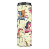 Vintages Niedliches Einhornmuster Thermosbecher (Rückseite)