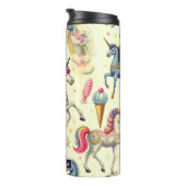 Vintages Niedliches Einhornmuster Thermosbecher (Nach rechts gedreht)