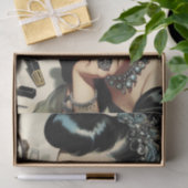 Vintages Niedliches Goth Button Up Seidenpapier (Geschenk)