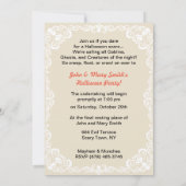 Vintages Niedliches HexenHalloween Einladung (Rückseite)