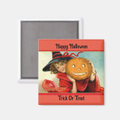 Vintages Niedliches Hexenmagnet Magnet (Vorderseite/Rückseite)