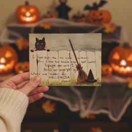 Vintages Niedliches Katzenpinking Halloween Postka Postkarte