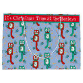 Vintages Niedliches Kit Cat Clock Personalisierte  Große Geschenktüte (Rückseite)