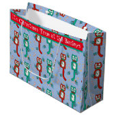 Vintages Niedliches Kit Cat Clock Personalisierte  Große Geschenktüte (Vorderseite Schrägansicht)