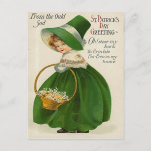 Vintages niedliches kleines Mädchen am Green St Pa Postkarte