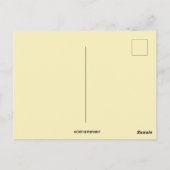 Vintages Niedliches kleines Mädchen mit gelben Fes Postkarte (Rückseite)