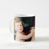 Vintages Niedliches Kleinkind mit Kleiderschrank Kaffeetasse (Vorderseite Links)