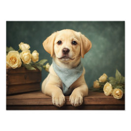 Vintages Niedliches Labrador Retriever Puppy Dog P Fotodruck