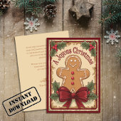 Vintages Niedliches Lebkuchen Weihnachten