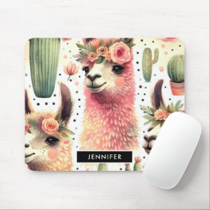 Vintages Niedliches Llama Mousepad