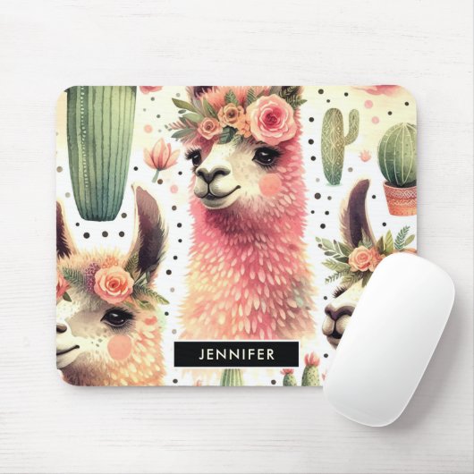 Vintages Niedliches Llama Mousepad (Mit Mouse)