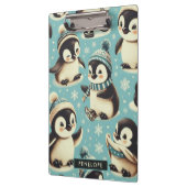 Vintages Niedliches Pinguin-Muster Klemmbrett (Links)