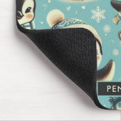 Vintages Niedliches Pinguin-Muster Mousepad (Ecke)