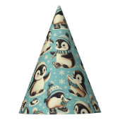 Vintages Niedliches Pinguin-Muster Partyhütchen (Vorderseite)