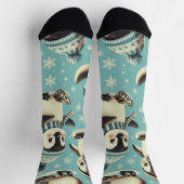Vintages Niedliches Pinguin-Muster Socken (Oben)
