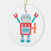 Vintages niedliches Roboter-Spielzeug für Keramik Ornament (Links)