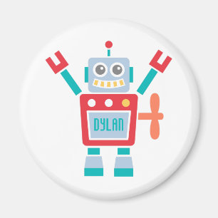 Vintages niedliches Roboter-Spielzeug für Kinder Magnet