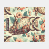 Vintages Niedliches Schälmuster Fleecedecke (Vorderseite (Horizontal))