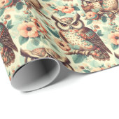 Vintages Niedliches Schälmuster Geschenkpapier (Rolleneckpunkt)