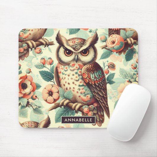 Vintages Niedliches Schälmuster Mousepad (Mit Mouse)