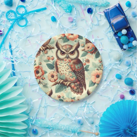 Vintages Niedliches Schälmuster Pappteller (Party)