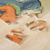 Vintages Niedliches skandinavisches Kind mit Curle Puzzle (Seite)