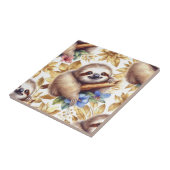 Vintages Niedliches Sloth-Muster Fliese (Seite)