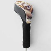 Vintages Niedliches Sloth-Muster Golf Headcover (angewinkelt)