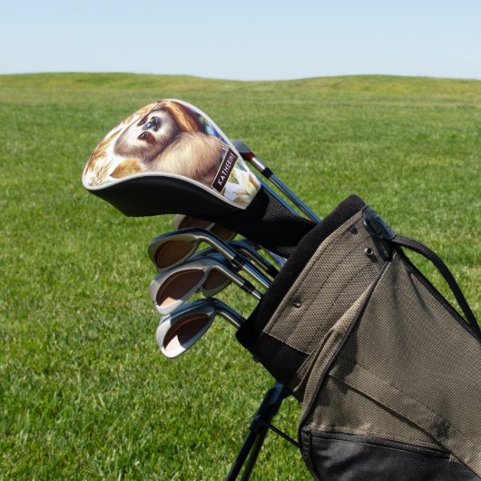 Vintages Niedliches Sloth-Muster Golf Headcover (In SItu)