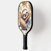 Vintages Niedliches Sloth-Muster Pickleball Schläger (Links)
