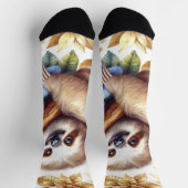 Vintages Niedliches Sloth-Muster Socken (Oben)