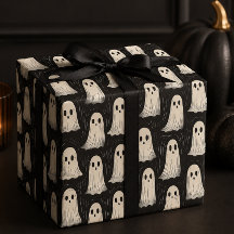 Vintages Niedliches Spooky Ghosts Halloween Paper