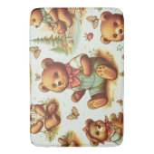 Vintages Niedliches Teddybärmuster Badematte (Vorderseite Vertikal)