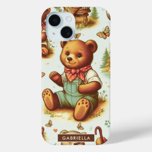 Vintages Niedliches Teddybärmuster Case-Mate iPhone Hülle