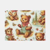 Vintages Niedliches Teddybärmuster Fußmatte (Vorderseite)