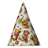 Vintages Niedliches Teddybärmuster Partyhütchen (Rechts)