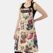 Vintages Niedliches Teddybärmuster Schürze (InSitu)