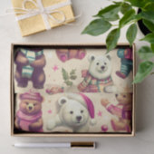 Vintages Niedliches Teddybärmuster Seidenpapier (Geschenk)