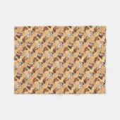 Vintages Niedliches Weihnachtsmuster Fleecedecke (Vorderseite (Horizontal))