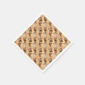 Vintages Niedliches Weihnachtsmuster Serviette (Ecke)