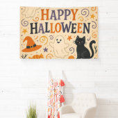 Vintages, niedliches whimsical Happy Halloween Banner (InSitu)