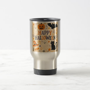 Vintages, niedliches whimsical Happy Halloween Reisebecher