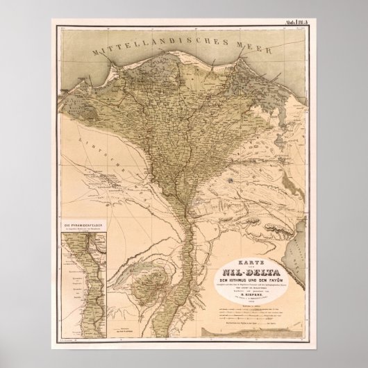 Vintages Nildelta 1859 Poster (Vorne)