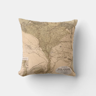 Vintages Nildelta 1859 Poster Kissen